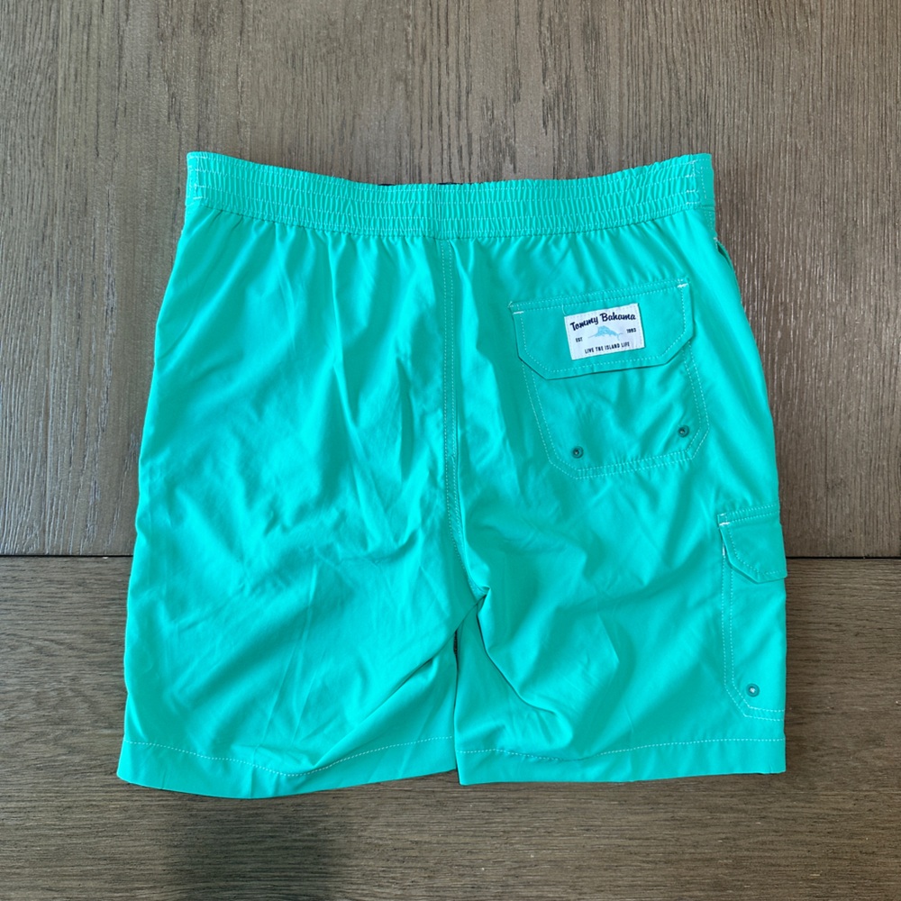 Tommy Bahama Men’s Board Shorts Swim Trunks Size Medium Light Green - Picture 6 of 9